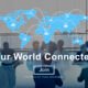 our world connected social networking interconnection concept 80x80